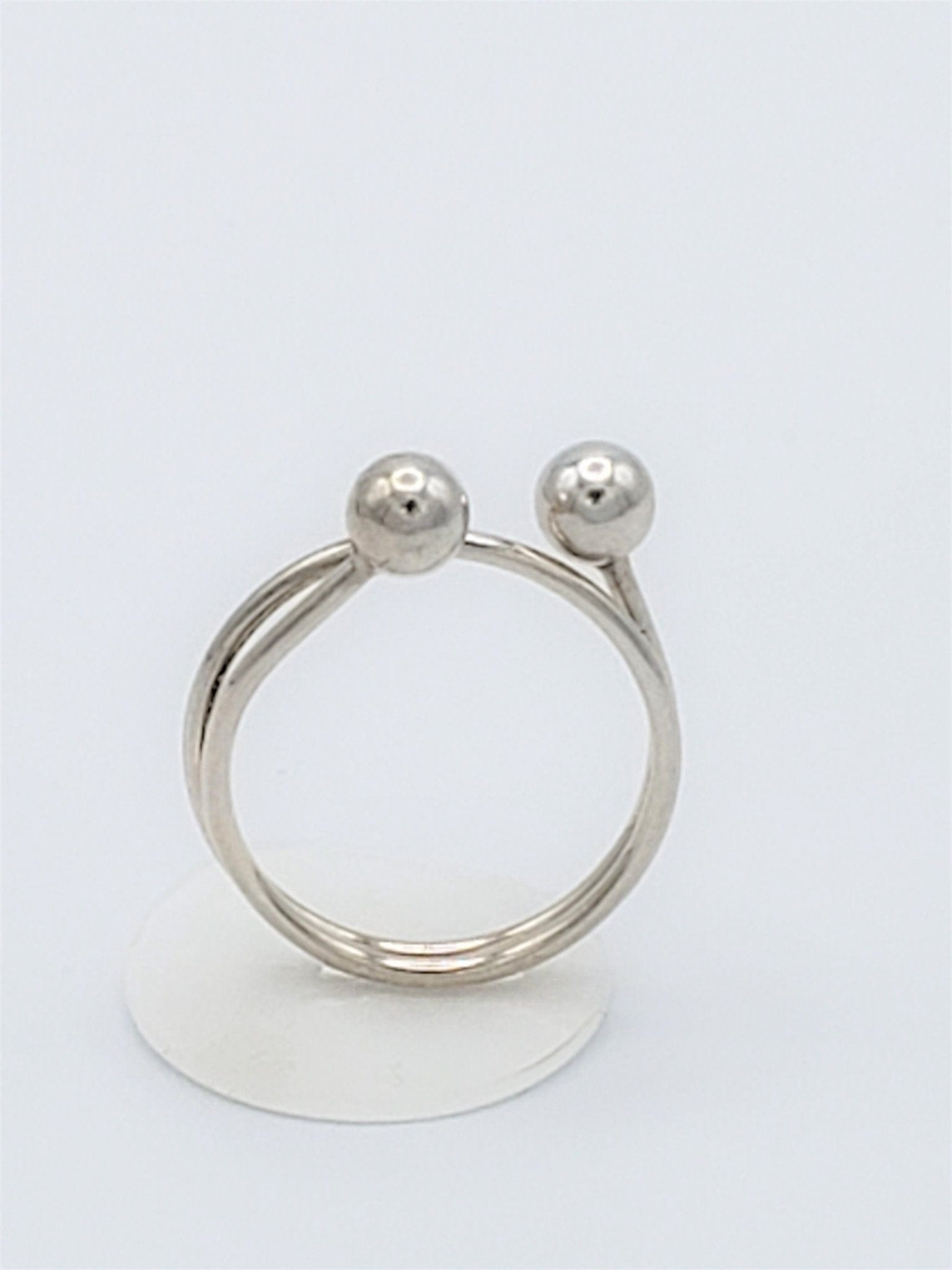 Bent Knudsen Jewelry Designer Bent Knudsen Denmark Bent K Sterling Abstract Modernist Orbs Ring 60s