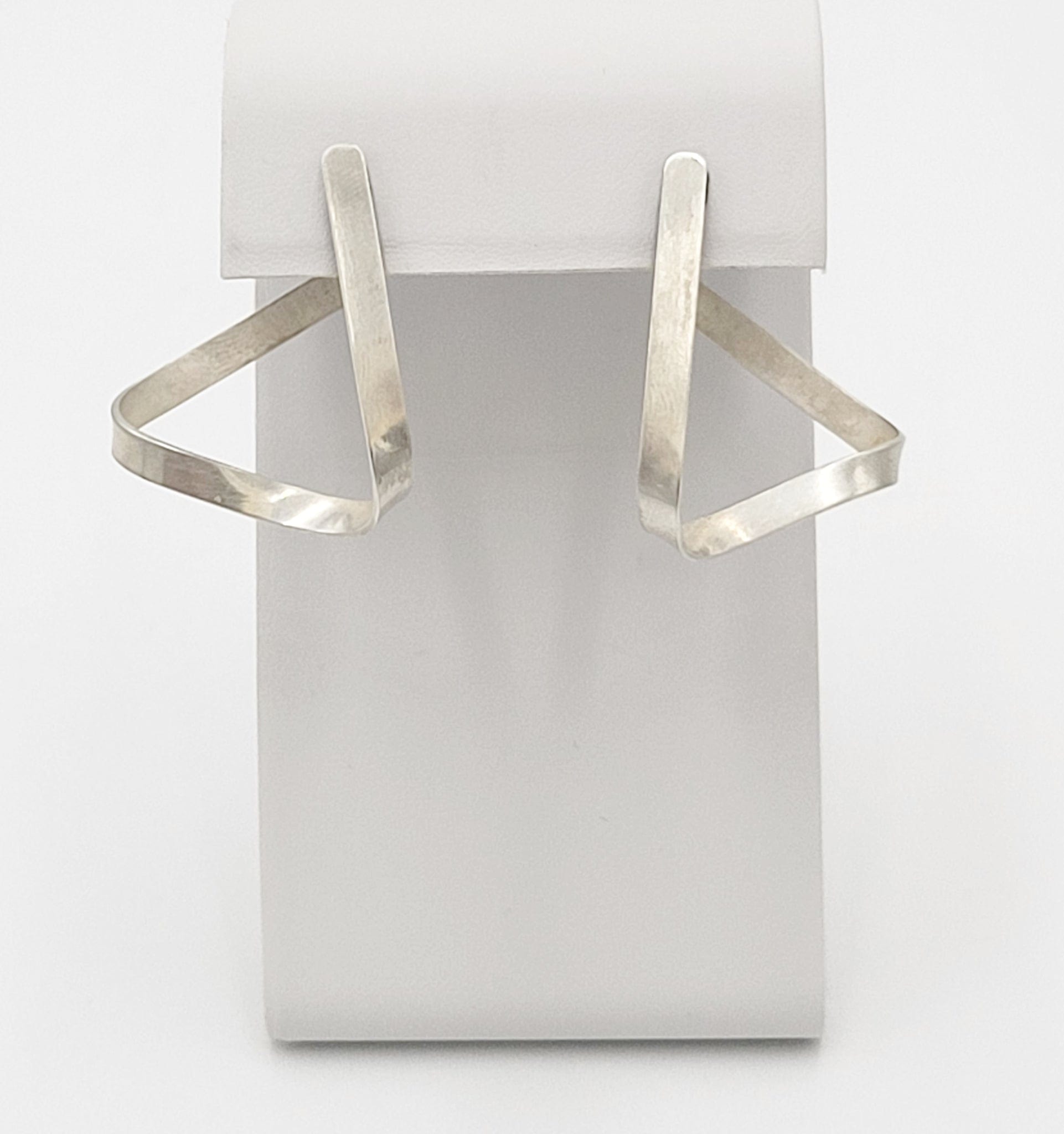 Bill Tendler Jewelry Iconic US Modernist Designer Bill Tendler Sterling 3-D Ribbons Earrings 1950s