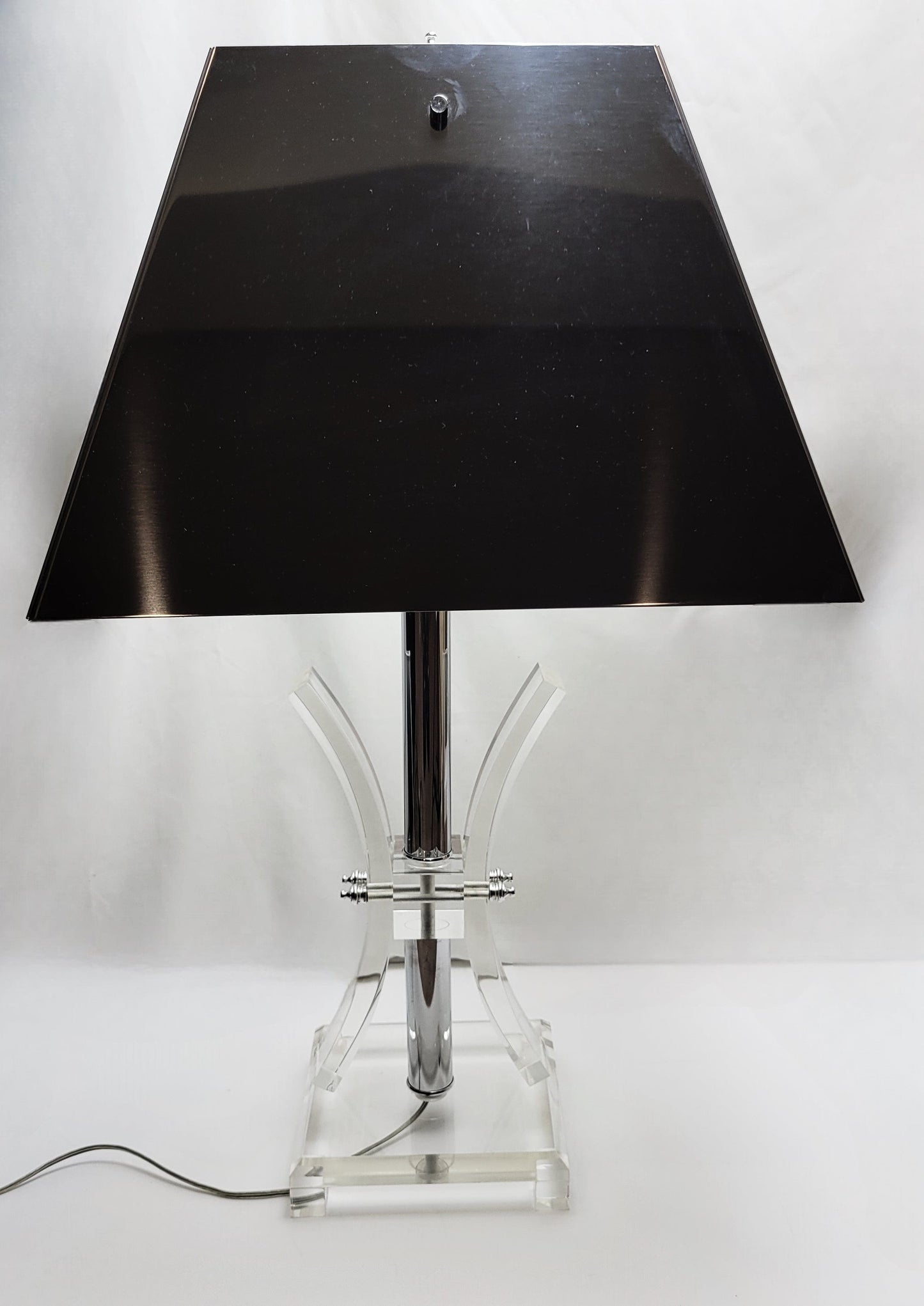 C Jere Lamp Superb Curtis Jere Chrome & Lucite Abstract Modernist Table Lamp Circa 1960's