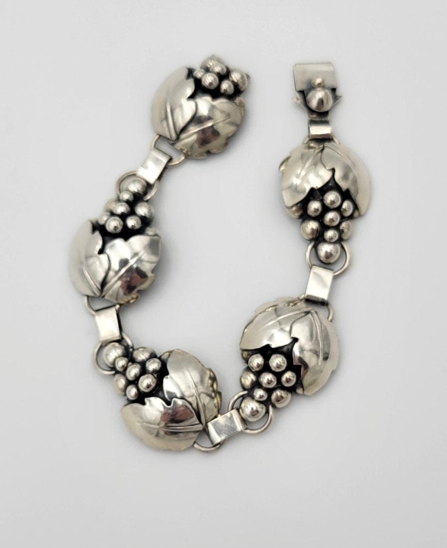 Carl Ove Frydensberg Jewelry Danish Designer COF Carl Ove Frydensberg Large 3-D Grapes Bracelet Circa 1950s