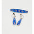 David Andersen Jewelry David Andersen Norway Sterling & Blue Enamel Wavy Brooch & Earrings Set 1960s