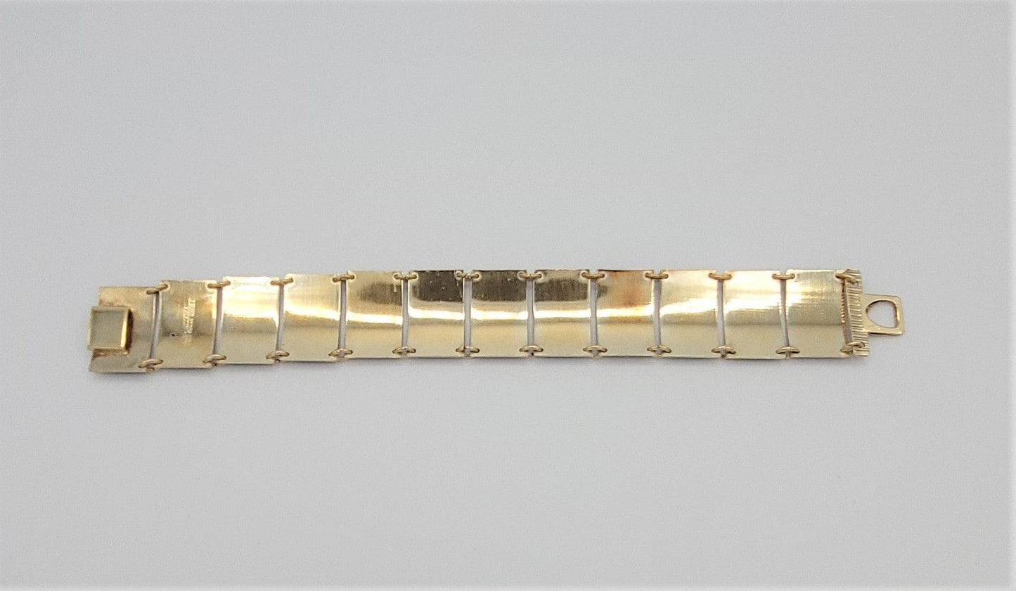 David Andersen Jewelry David Andersen Norway Sterling Enamel Wide Panel Link Art Deco Bracelet 1940s