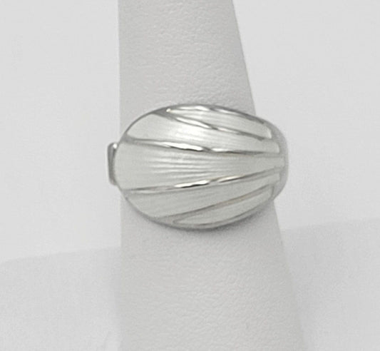 David Andersen Jewelry Norwegian David Andersen Sterling & White Enamel Wrap Ring Circa 1940/50s