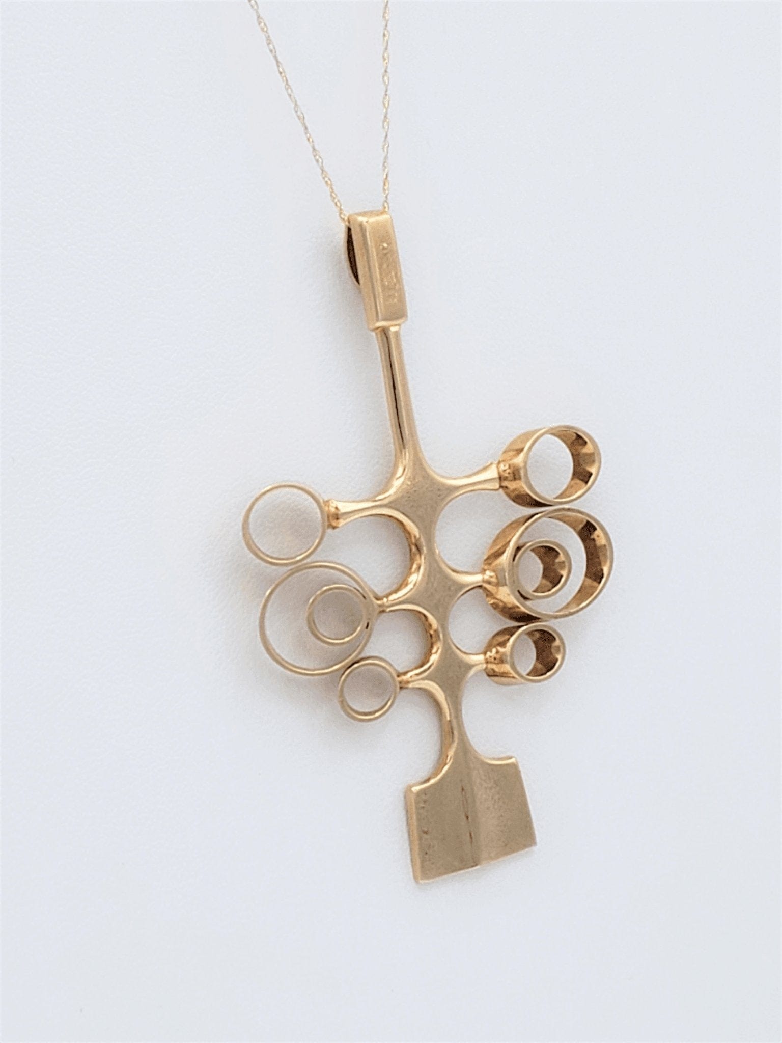 David Andersen Jewelry SUPERB Estate David Andersen Solid 14k/585 Gold Modernist Necklace RARE OOAK
