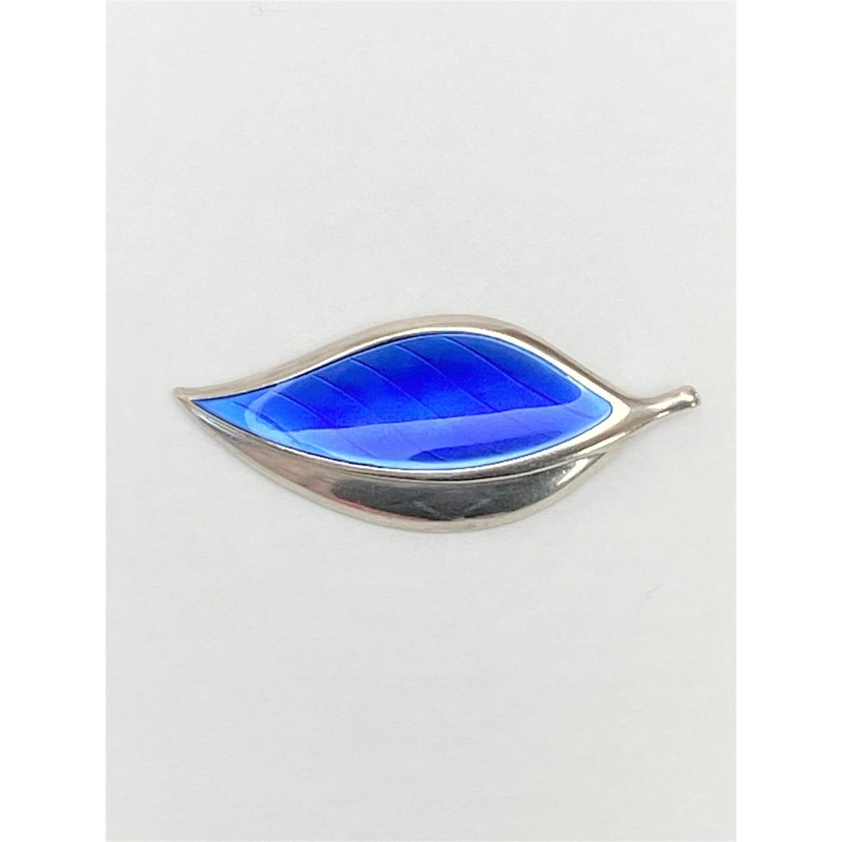 David Andersen Jewelry VTG David Andersen 925SS &amp; Royal Blue Enamel Leaf Converter Brooch Rare
