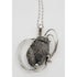Denmark Sterling Jewelry HUGE Danish Designer Sterling Silver & Reticulated Quartz Pendant Necklace