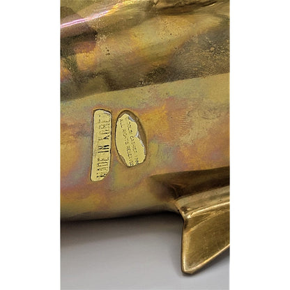 Dolbi Cashier Bookends Superb Dolbi Cashier Solid Brass Dolphin Porpoise Sculptural Bookends Circa 1986