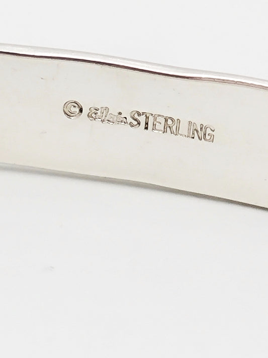 Ed Levin Jewelry #2 Designer Ed Levin's Iconic Patented HTF Sterling Modernist Slide Bangle 70/80s