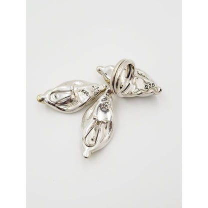 Georg Jensen Jewelry Puffy Sterling Ring &amp; Earrings Demi Parure Set