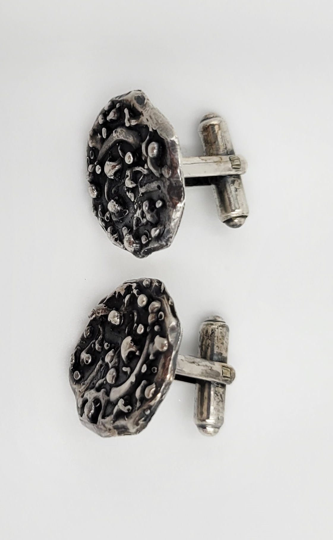 Danish Halberstadt Brutalist Abstract Sterling Cufflinks Circa 1960s RARE