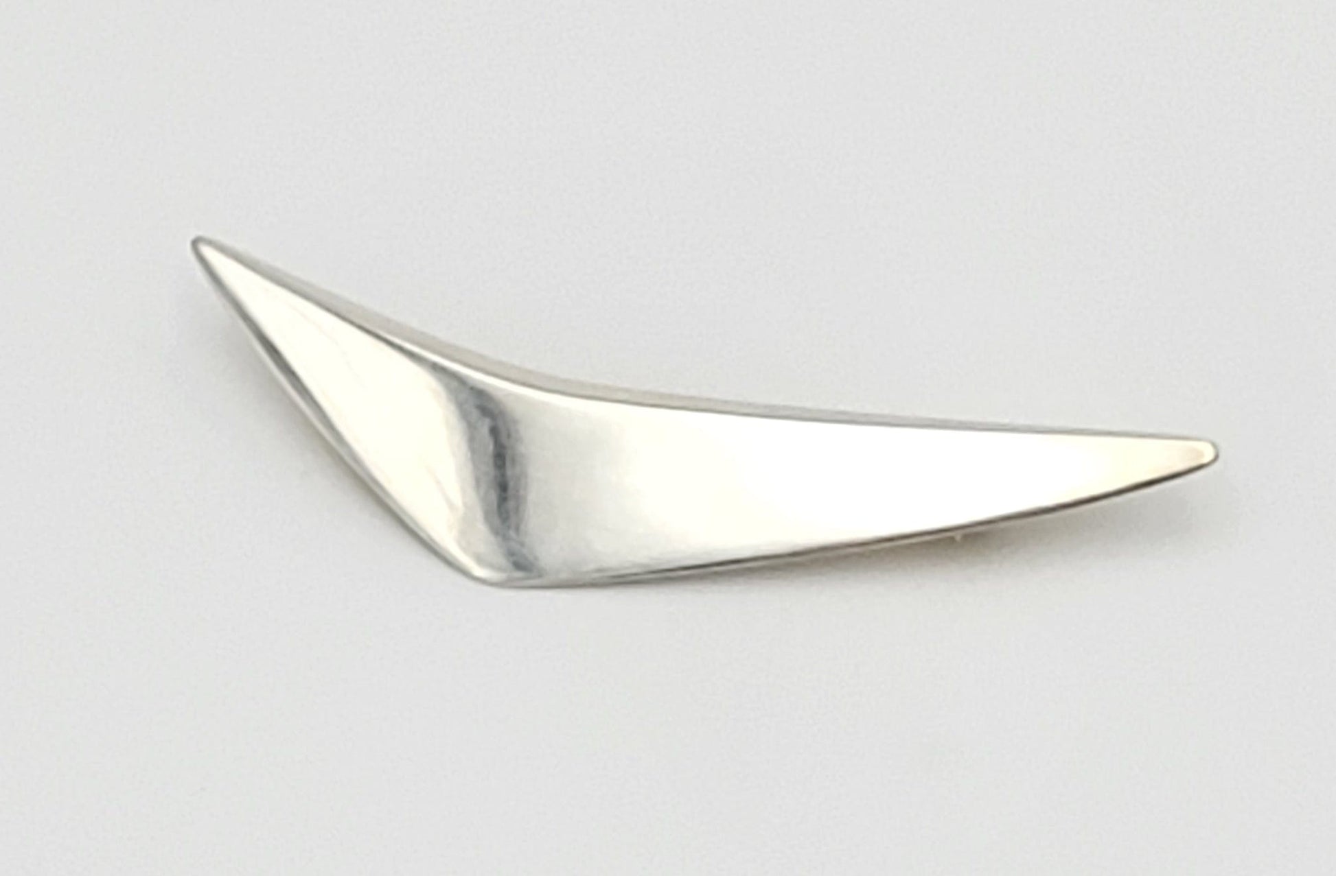 Hans Hansen Jewelry Hans Hansen Denmark Modernist Sterling LARGE Boomerang #113 Brooch 1940/50s