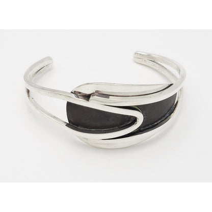 Henry Steig Jewelry Iconic Designer Henry Steig Sterling Abstract Modernist Studio Cuff Rare 1950s