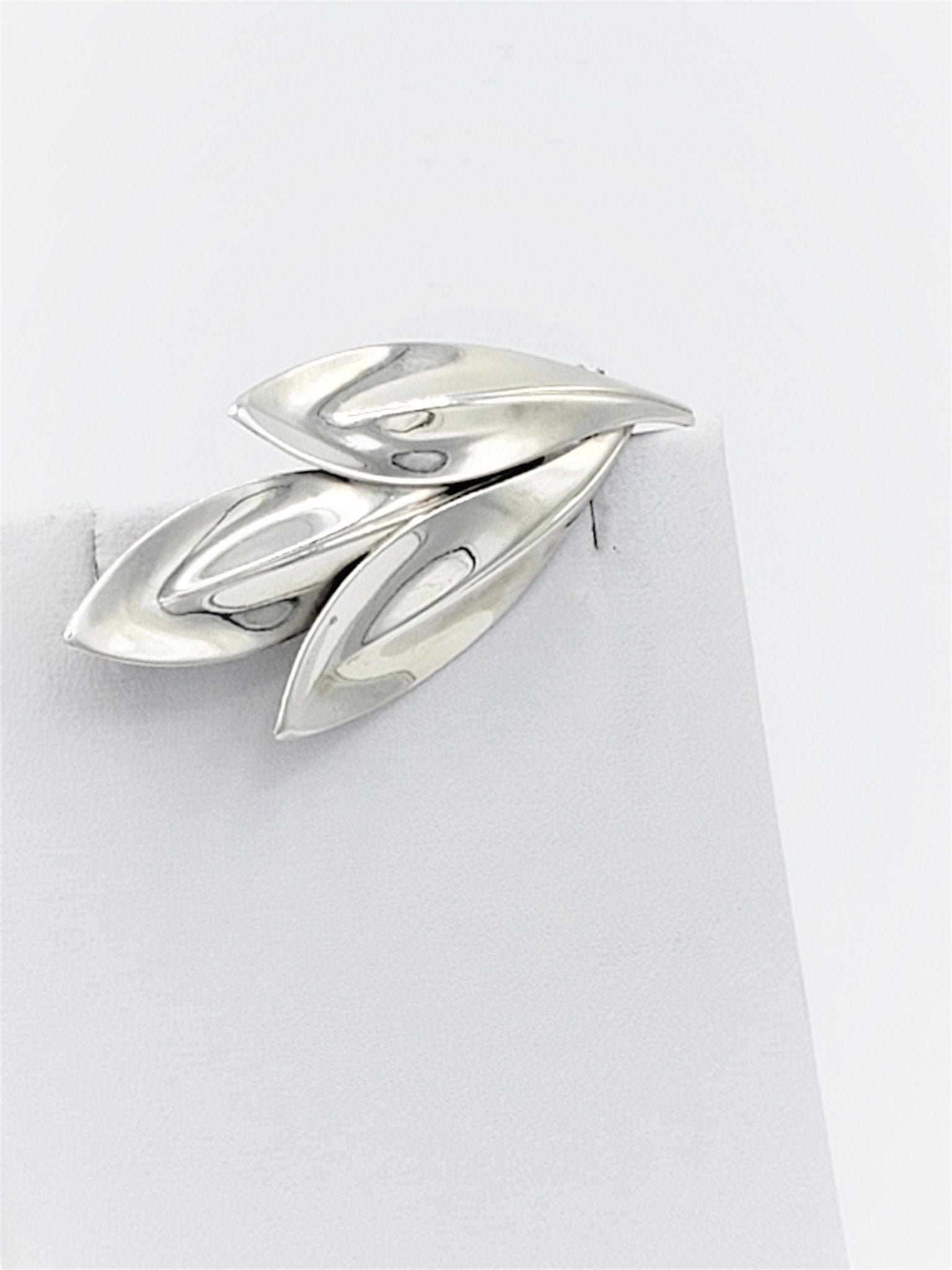 Hermann Siersbol Jewelry Designer Hermann Siersbol Denmark Sterling Modernist Leaves Brooch Pin 1950s