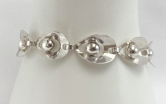 Hermann Siersbol Jewelry Vintage Hermann Siersbol Denmark 925 Sterling Silver Modernist Link Bracelet