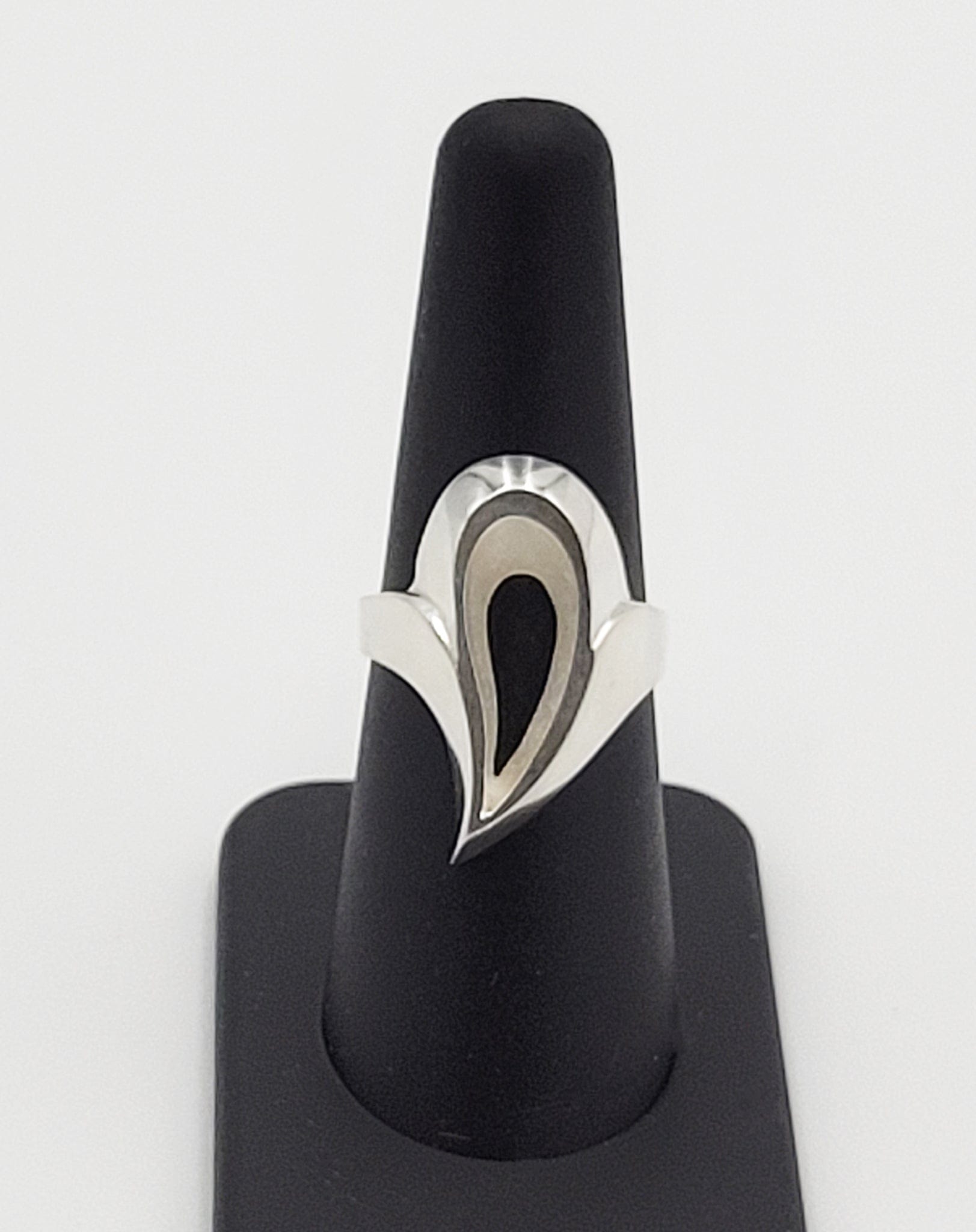 Ibsen & Weeke Jewelry Danish Designers Ibsen Weeke Sterling Abstract Modernist Tear Drop Ring 1960s