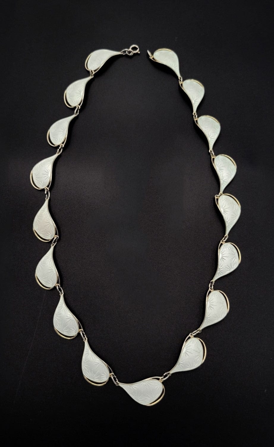 Ivar Holth Jewelry Ivar Holth Norway Sterling Enamel Retro Modernist RARE XL Necklace 1950's