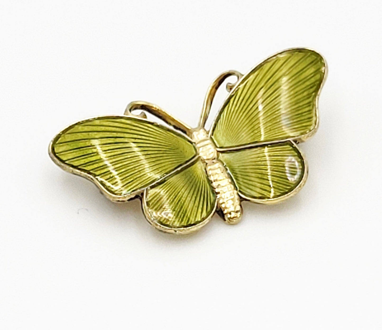 Ivar Holth Jewelry Norwegian Designer Ivar Holth Sterling Guilloche Enamel Butterfly Pin 1940s/50s
