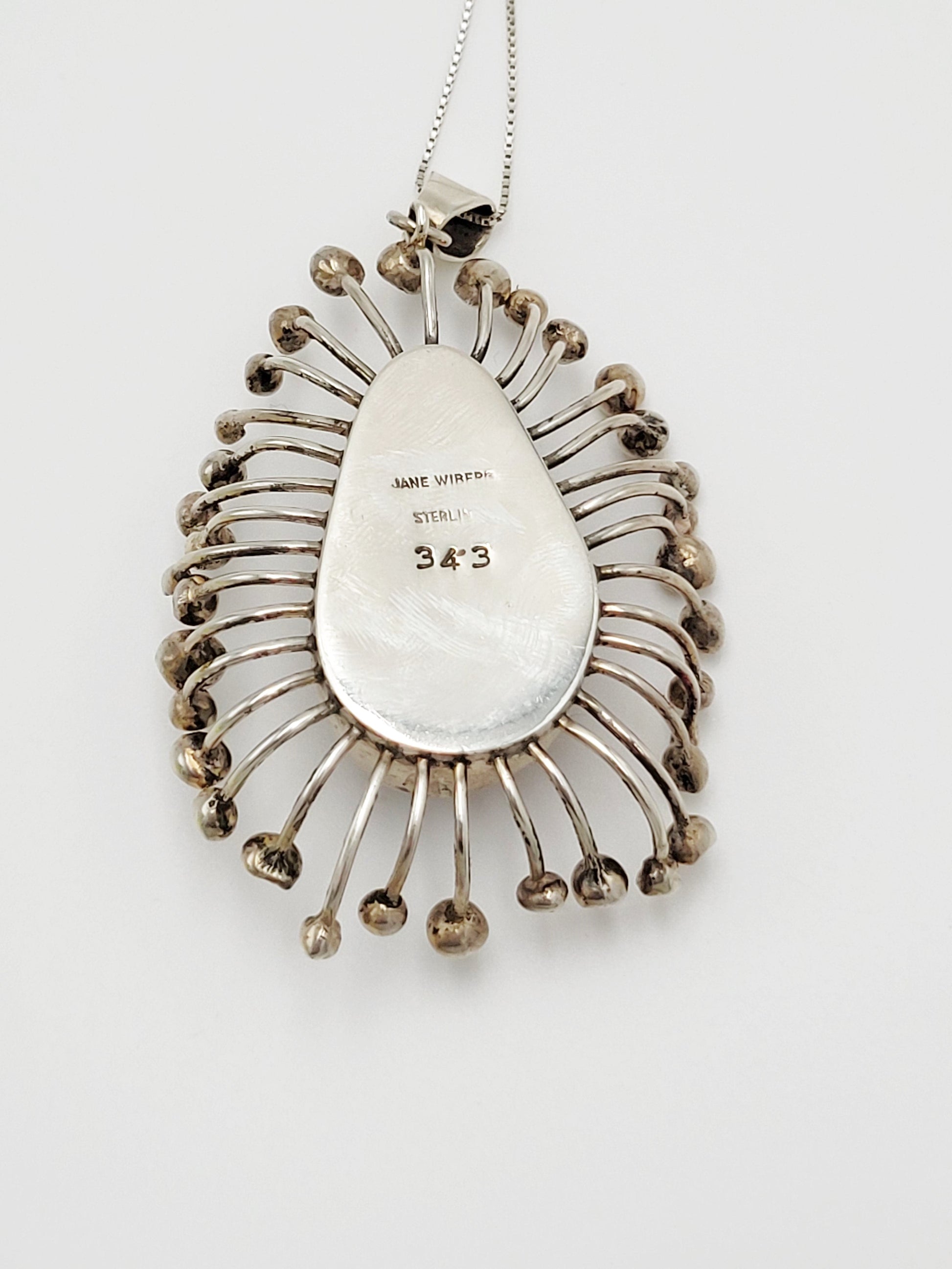 Jane Wiberg Jewelry Superb Rare Danish Jane Wiberg Sterling & Quartz Necklace #343 Circa 1960s