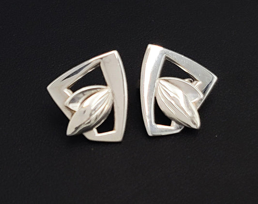 Janiye Jewelry Designer Janiye Sterling Silver Modernist Earrings