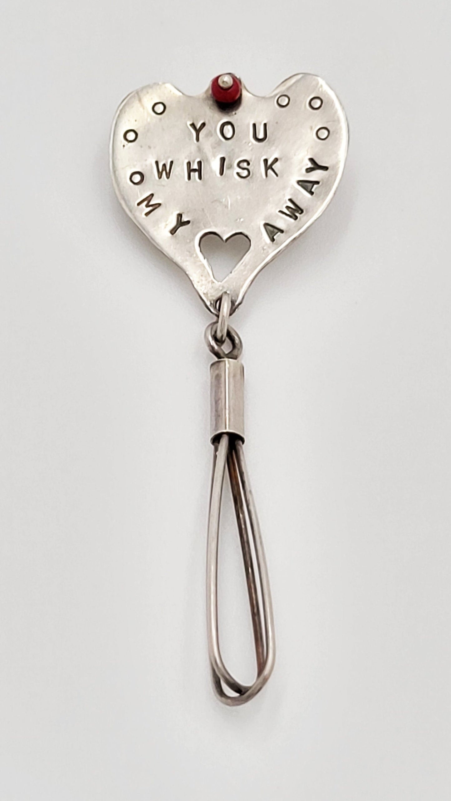Johnson Jewelry Designer Peggy Johnson Sterling Silver "You Whisk My Heart Away" Brooch 1986