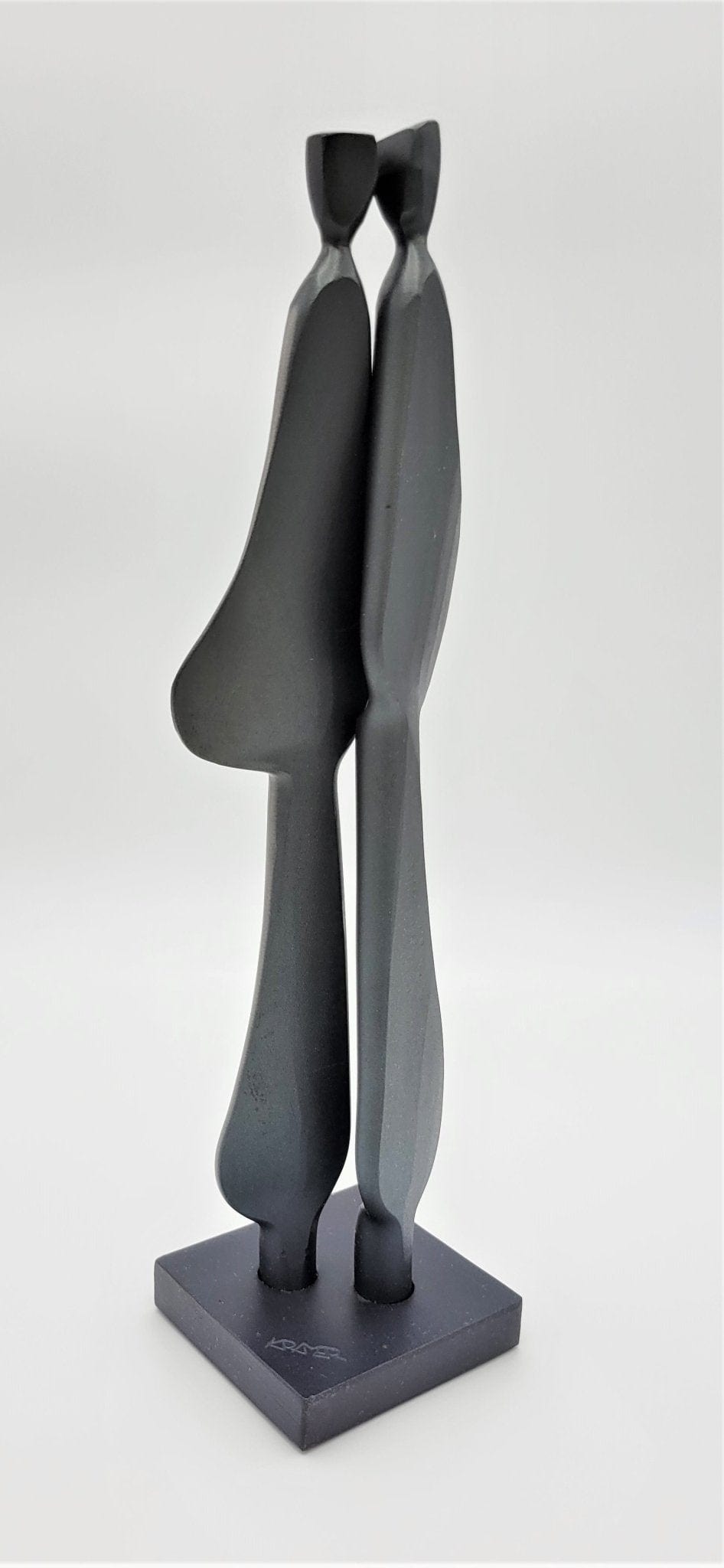 Superb Modernist Tall Black Steel Best Friends Sculpture by Kramer of ...