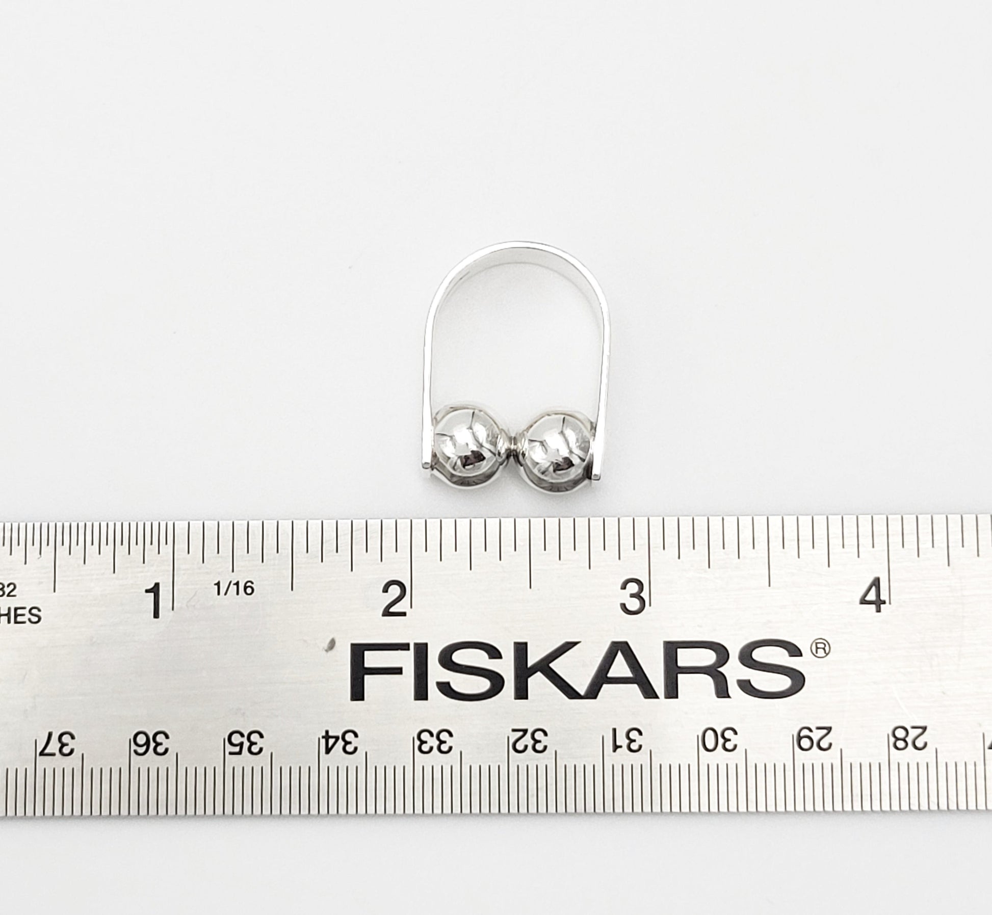Kupittaan Kulta Jewelry Finnish Elis Kauppi Kupitaan Kulta Sterling 3D Modernist Dbl Orbs Ring 1960s