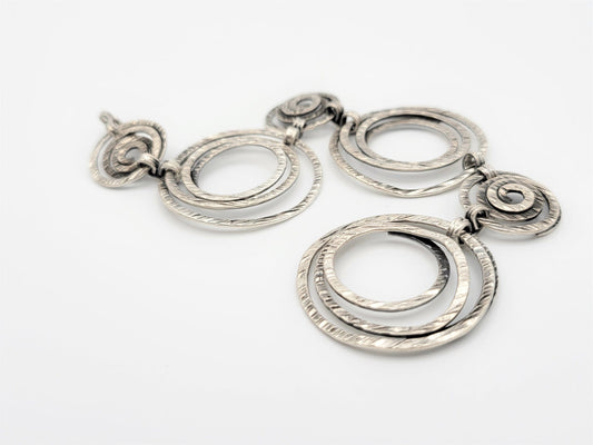 Kupittaan Kulta Jewelry RARE 925S Elis Kauppi Kupittaan Kulta Finland Modernist Circles Links Bracelet 1970