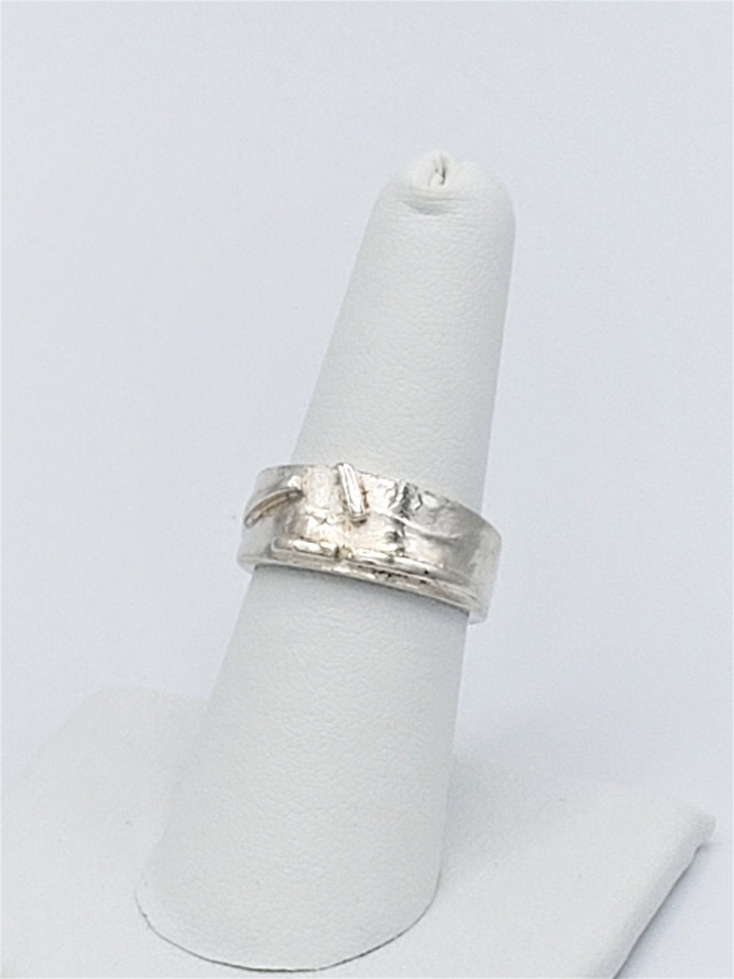Lapponia Jewelry Vntg Bjorn Weckstrom Lapponia Finland 925S Modernist Abstract Unisex Ring