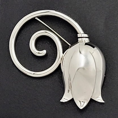 Madeline Turner Jewelry Iconic Tiffany &amp; Jensen Designer Madeline Turner Sterling Tulip Brooch 1950s