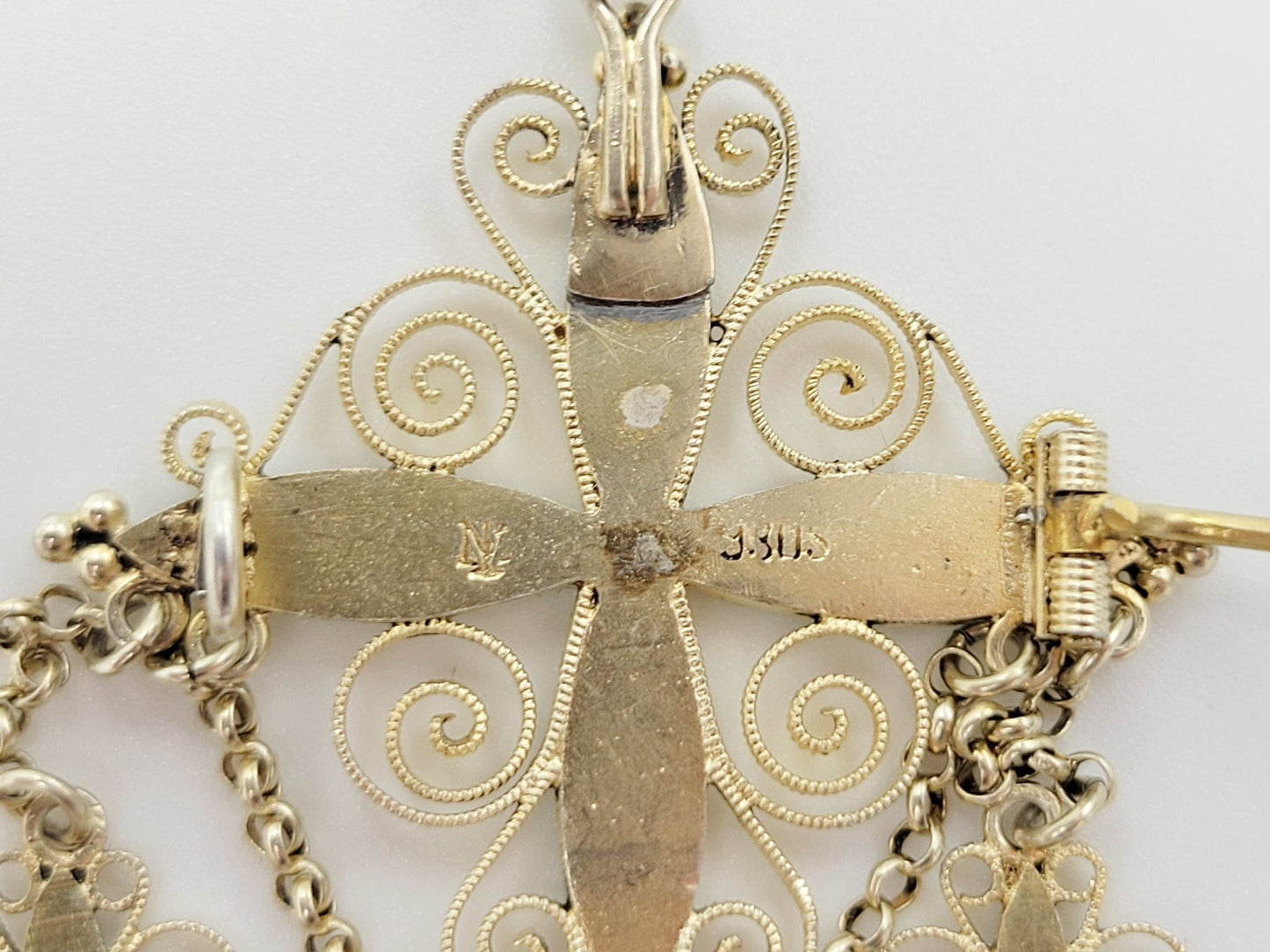 Marius Hammer Jewelry Rare Marius Hammer Norway Sterling Enamel LARGE Solje Necklace 1900s