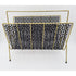 MCM Magazine Rack Magazine Rack MCM Brass and Steel Black & Gold Magazine Rack
