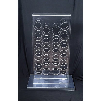 Milo Baughman Thayer Coggin Barware Baughman 4 Thayer Coggin Lucite &amp; Mirrored Wine Rack 3 FT Tall! Circa 1960s