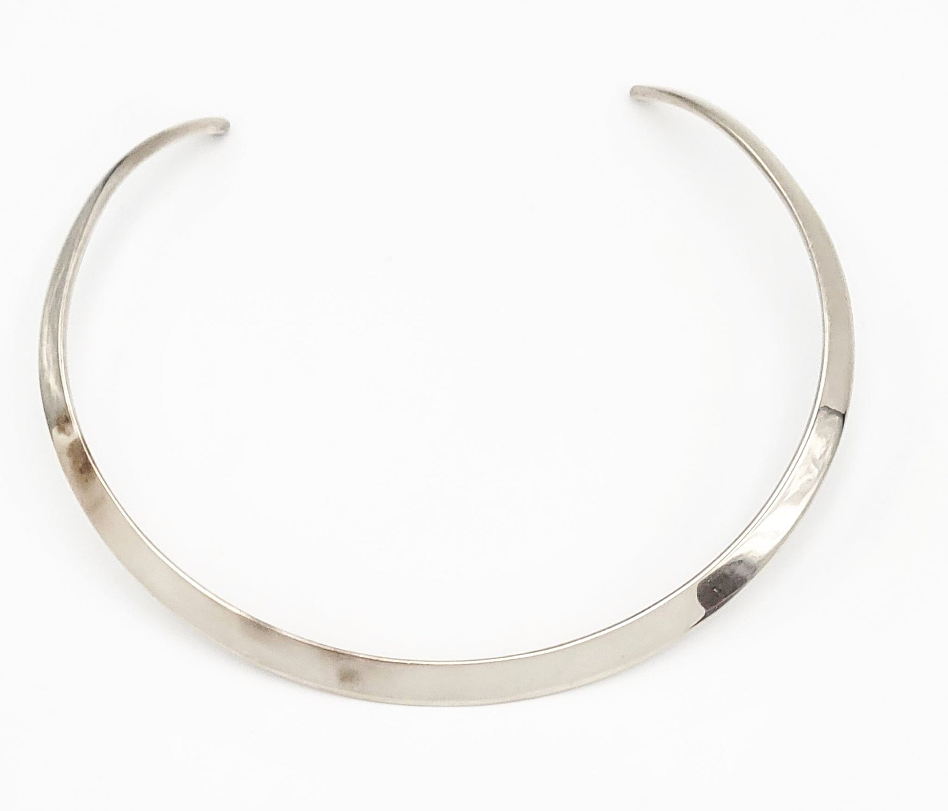 Niels Erik From Jewelry Danish Designer NE From Sterling Modernist Neck Ring Collar Necklace 1940s