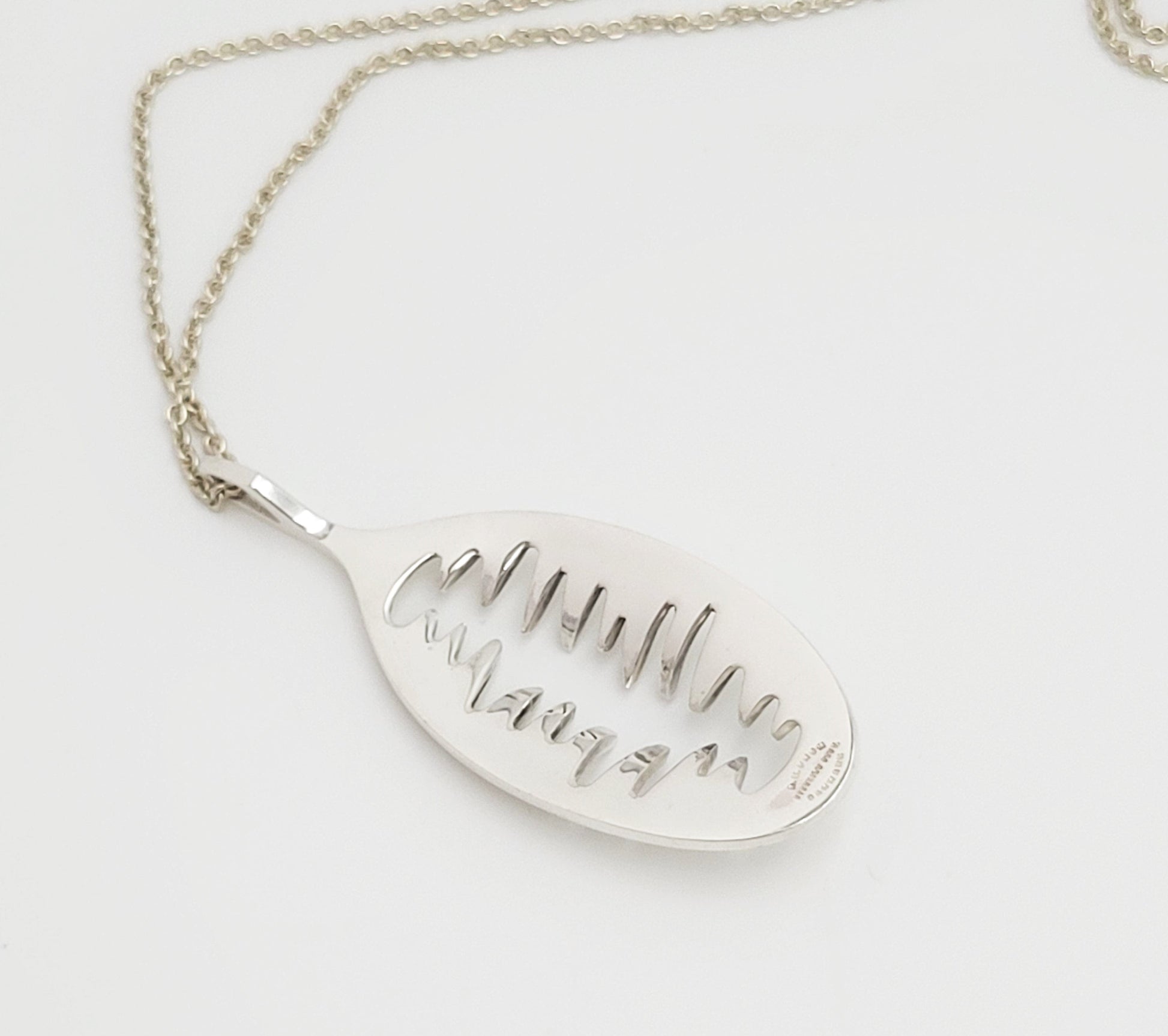 Niels Erik From Jewelry Danish Niels Erik From Abstract Modernist Sterling Pendant Necklace 1960s