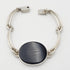 Niels Erik From Jewelry Designer Niels Erik From Denmark Sterling & Onyx Modernist Bracelet Circa 40s-50s