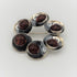 Niels Erik From Jewelry VNTG NE From Denmark 925 Sterling & Red Chalcedony Circular Modernist Brooch