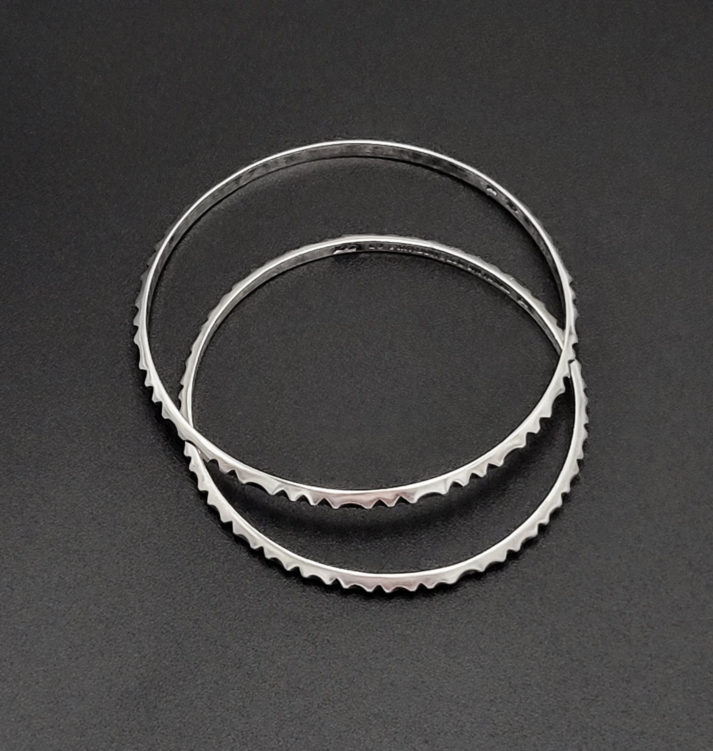 Norway Plus Designs Jewelry Norway + Designs Erling Christoffersen Set of 2 Sterling Silver Bangles 1960s