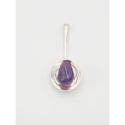 Norway Plus Designs Jewelry Superb EC NORWAY+Designs Modernist 3D Sterling Amethyst Pendant 1960s
