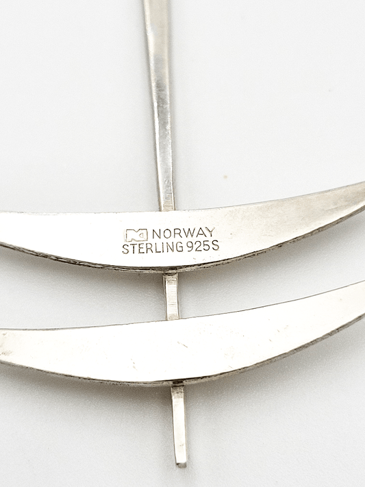 Norway Plus Designs Jewelry Superb Erling Christoffersen NORWAY+Designs Modernist Viking Necklace 1960s