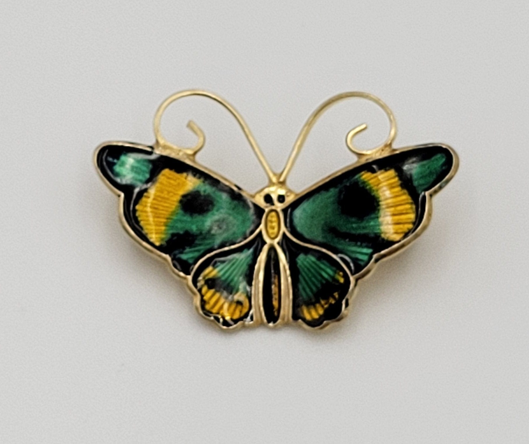 David Andersen Jewelry Norwegian Designer David Andersen Vintage Guilloche Enamel Butterfly Brooch
