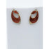 OPRO Jewelry Vntg OPRO Norway Gilt 925 Sterling & Red Guilloche Enameled PIERCED Earrings