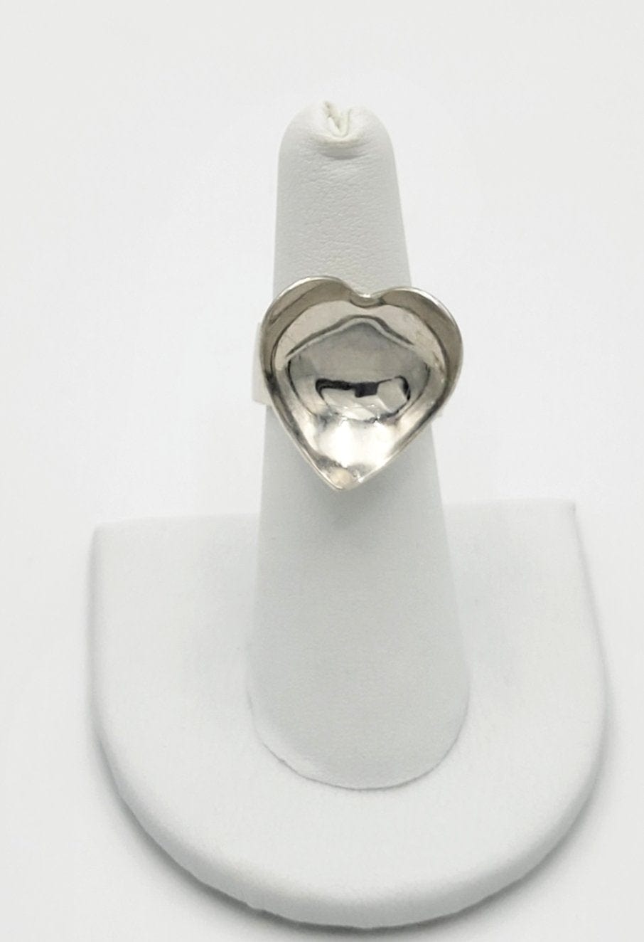 Peter Von Post Jewelry Vintage Swedish Designer Peter Von Post Sterling Silver Modernist Heart Face Ring