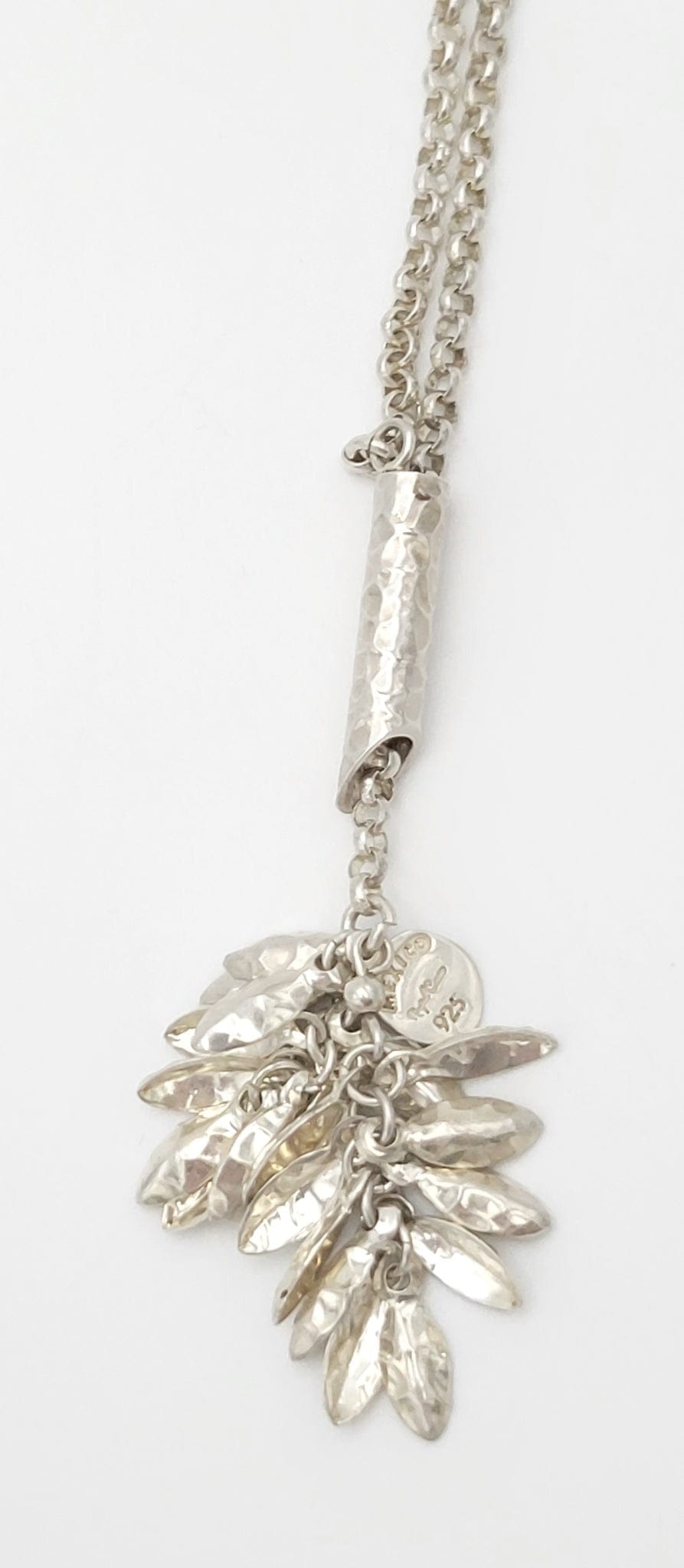 Rapul Cano Jewelry Designer Rapul Cano Mexico Artisan Sterling Modernist Lariat Tassel Necklace