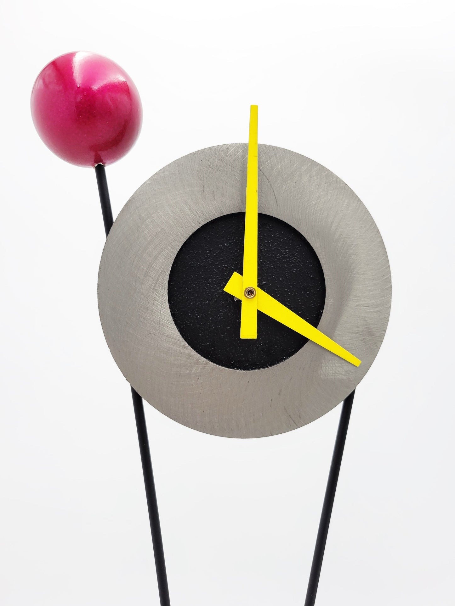 Rick Martin Clock and Candleholder Rick Martin Abstract Modernist Pop Art Memphis Style Clock & Candleholder
