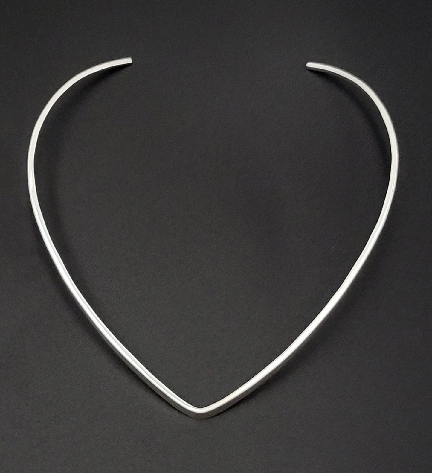 Ronald Hayes Pearson Jewelry Superb Ronald Hayes Pearson Sterling Silver Modernist V Collar Neck Ring 1950s
