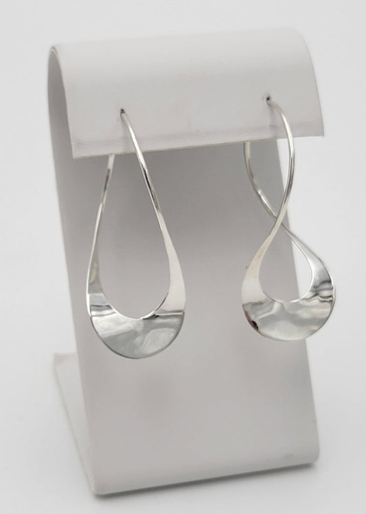 Ronald Hayes Pearson Jewelry US Designer Ronald Hayes Pearson Sterling Abstract Modernist Long Earrings 1980s