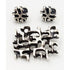 Secrest Jewelry Rare Sterling Silver Abstract Modernist Brutalist Brooch Earring Set by Secrest