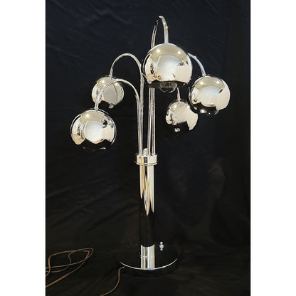Sonneman for Kovacs Lighting Superb Sonneman 4 Kovacs Chrome 5 Arm Waterfall Eyeball Table Lamp 1960s