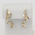 Sterling Jewelry Artisan Sterling & 14K Gold Abstract Modernist Earrings Signed