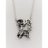 Sterling Jewelry VTG Artisan Brutalist Style 954 Pure Silver & Carnelian Stone Pendant Necklace FAB!